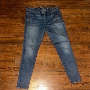 American Eagle Outfitters Women's Dark Blue Skinny Jeans